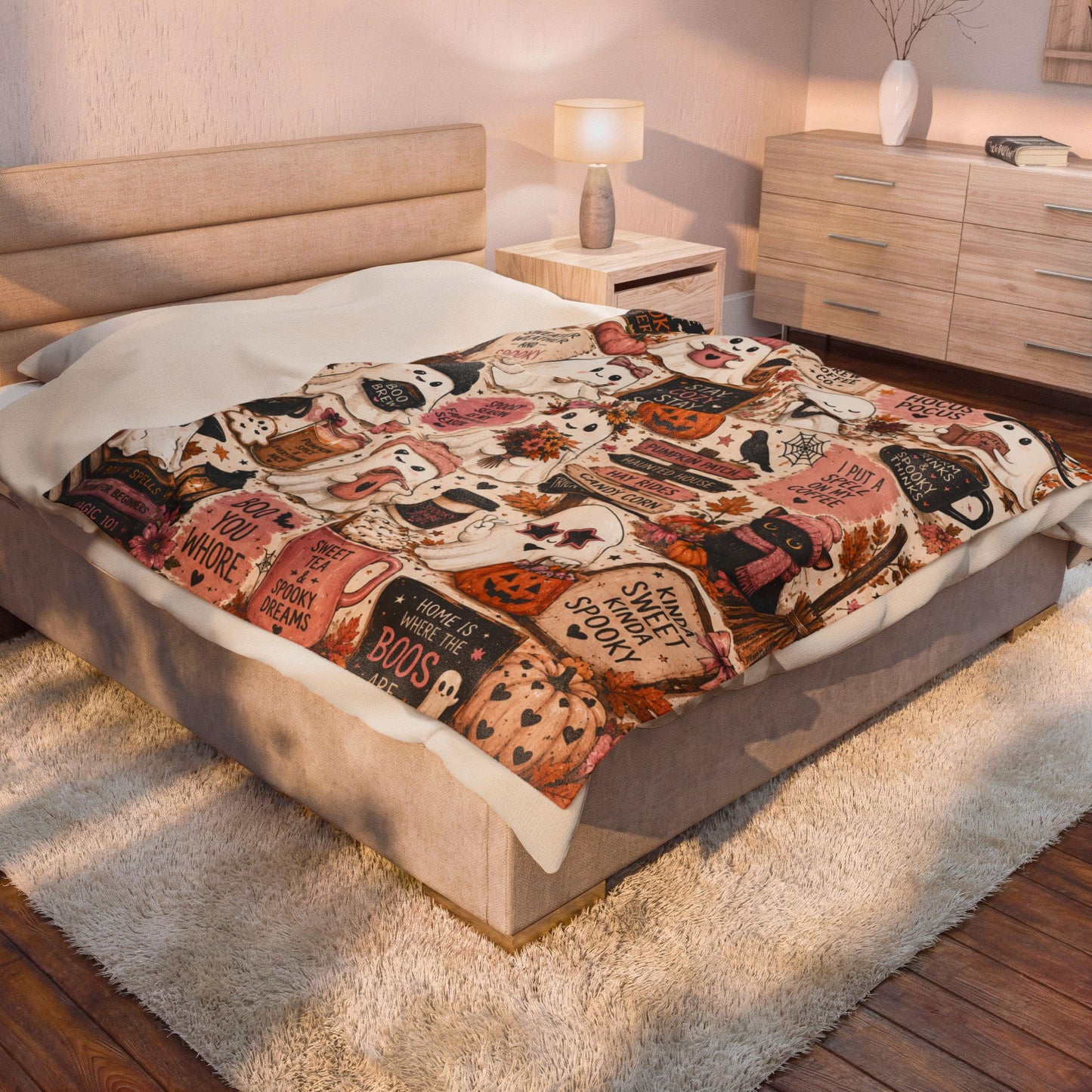 Cute Ghost Collage Blanket