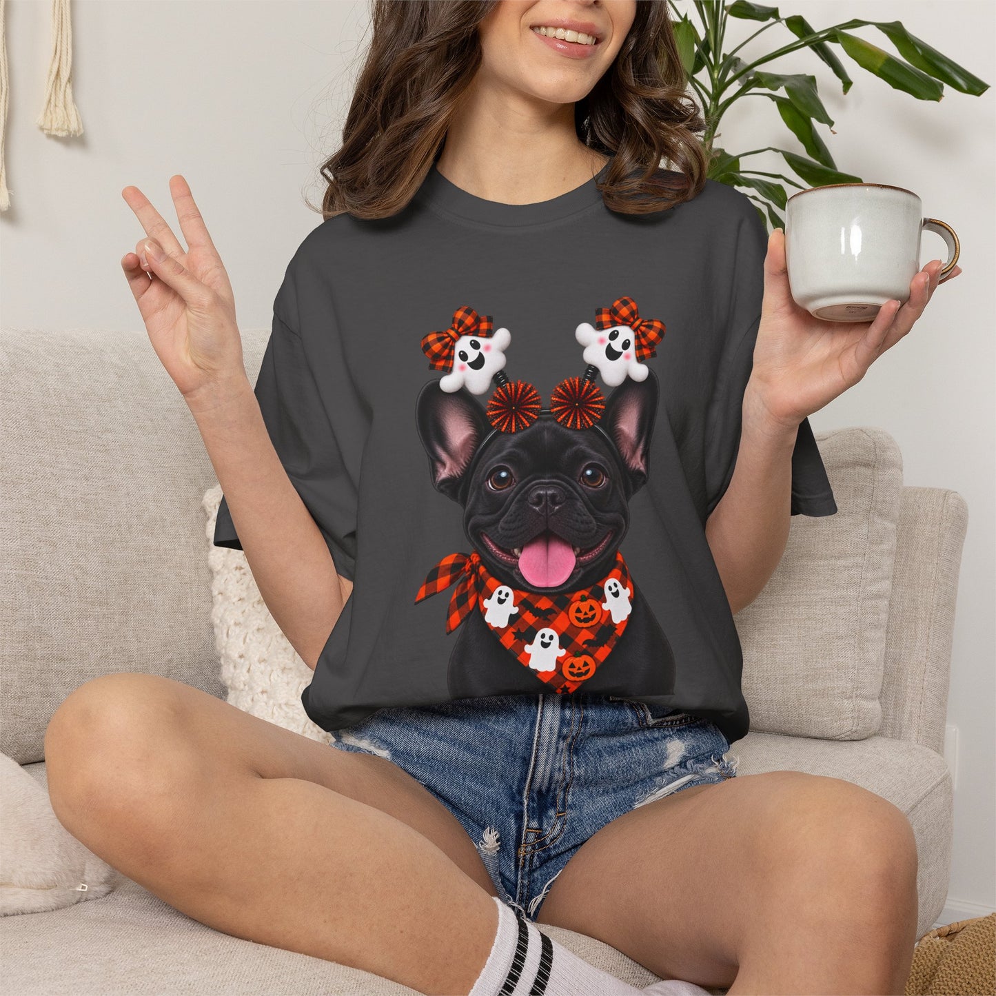 Black French bulldog Halloween