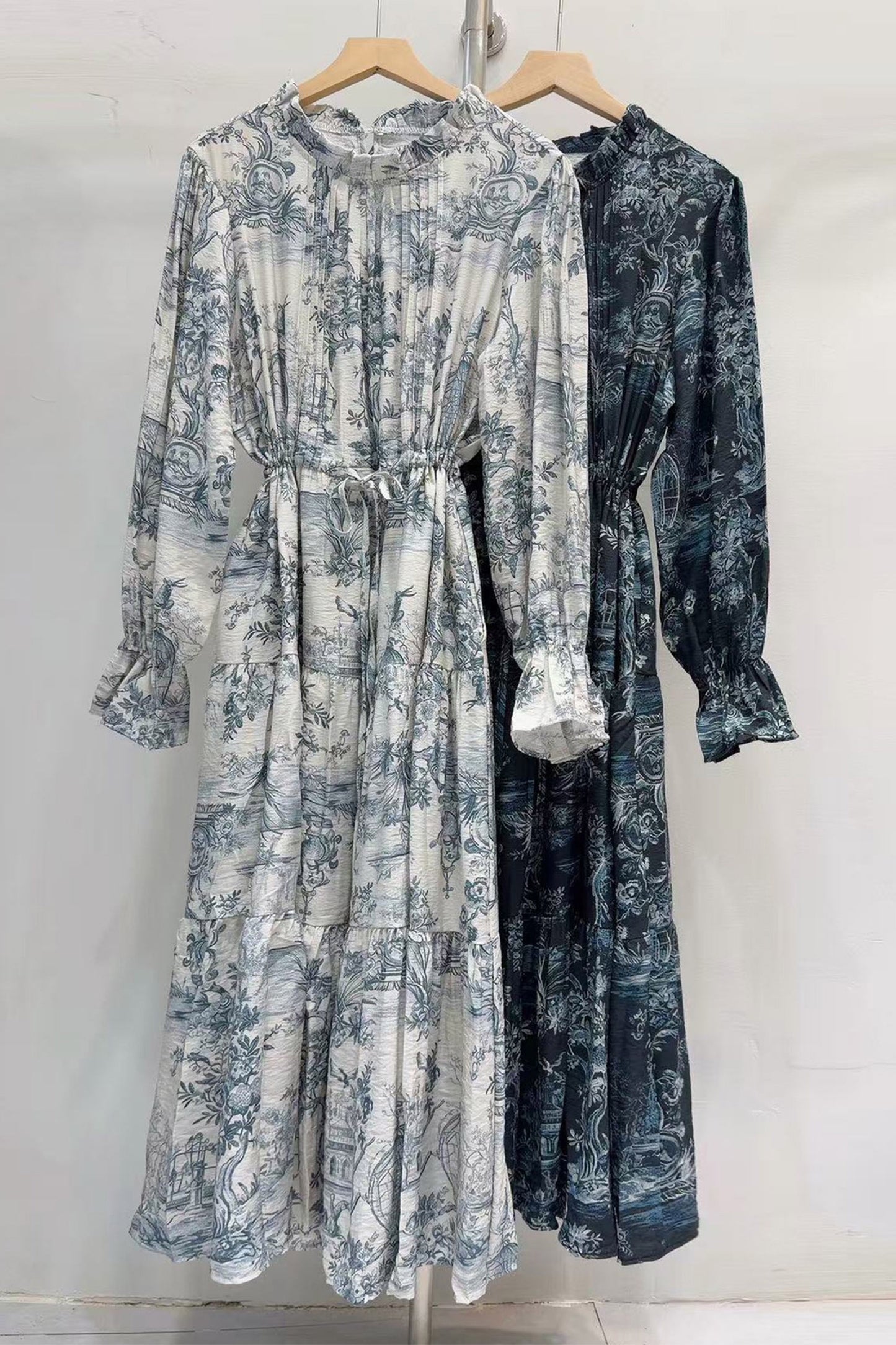 Floral Print Long Sleeve Maxi Dress