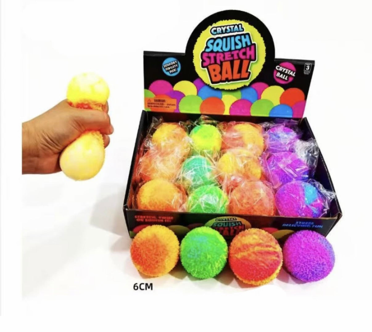 Neon bubble textured ball