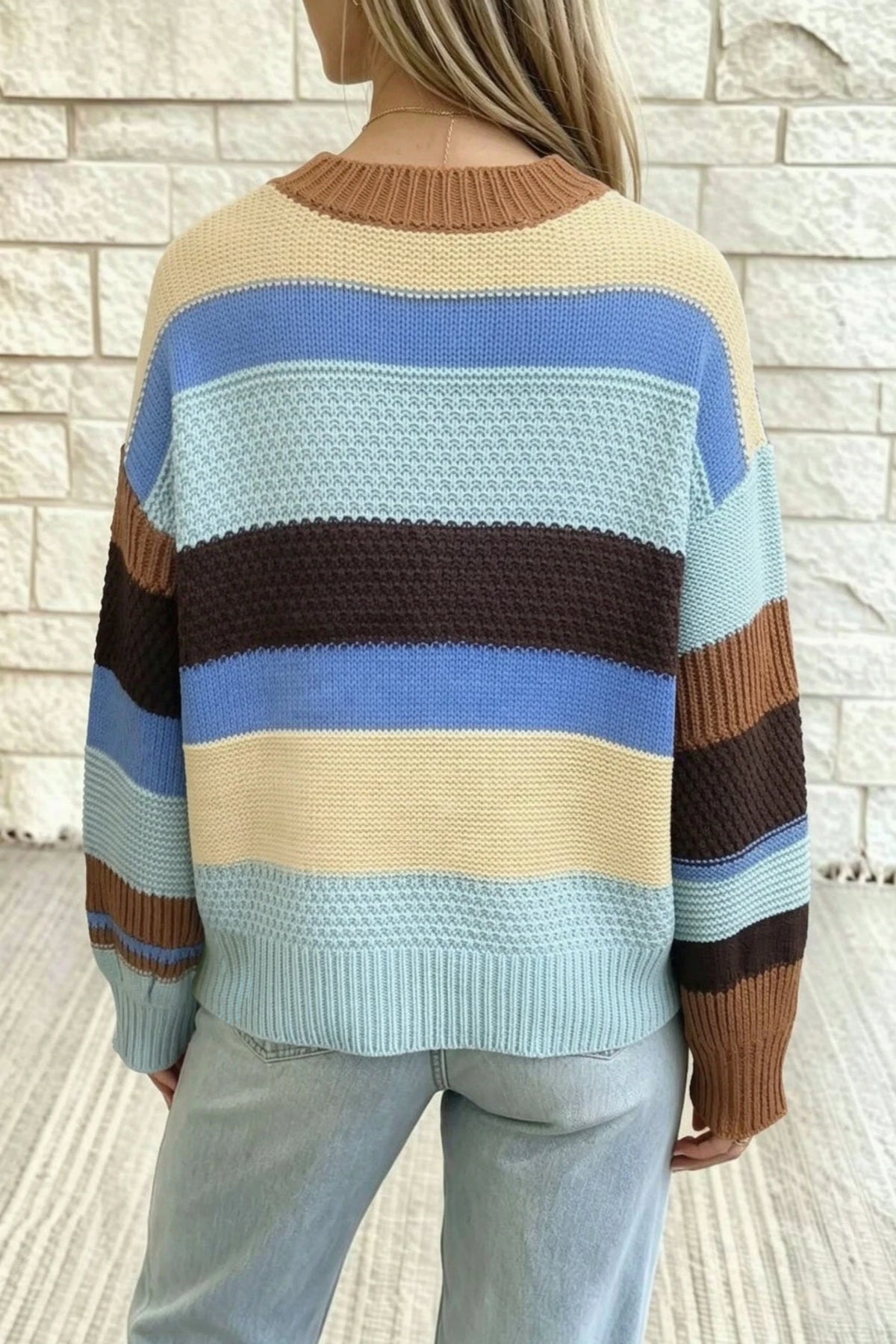 Multicolour Color Striped Sweater