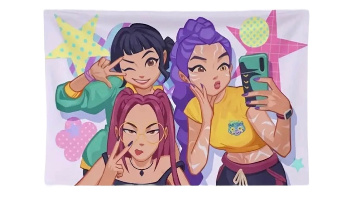K-pop demon Slayer tapestry