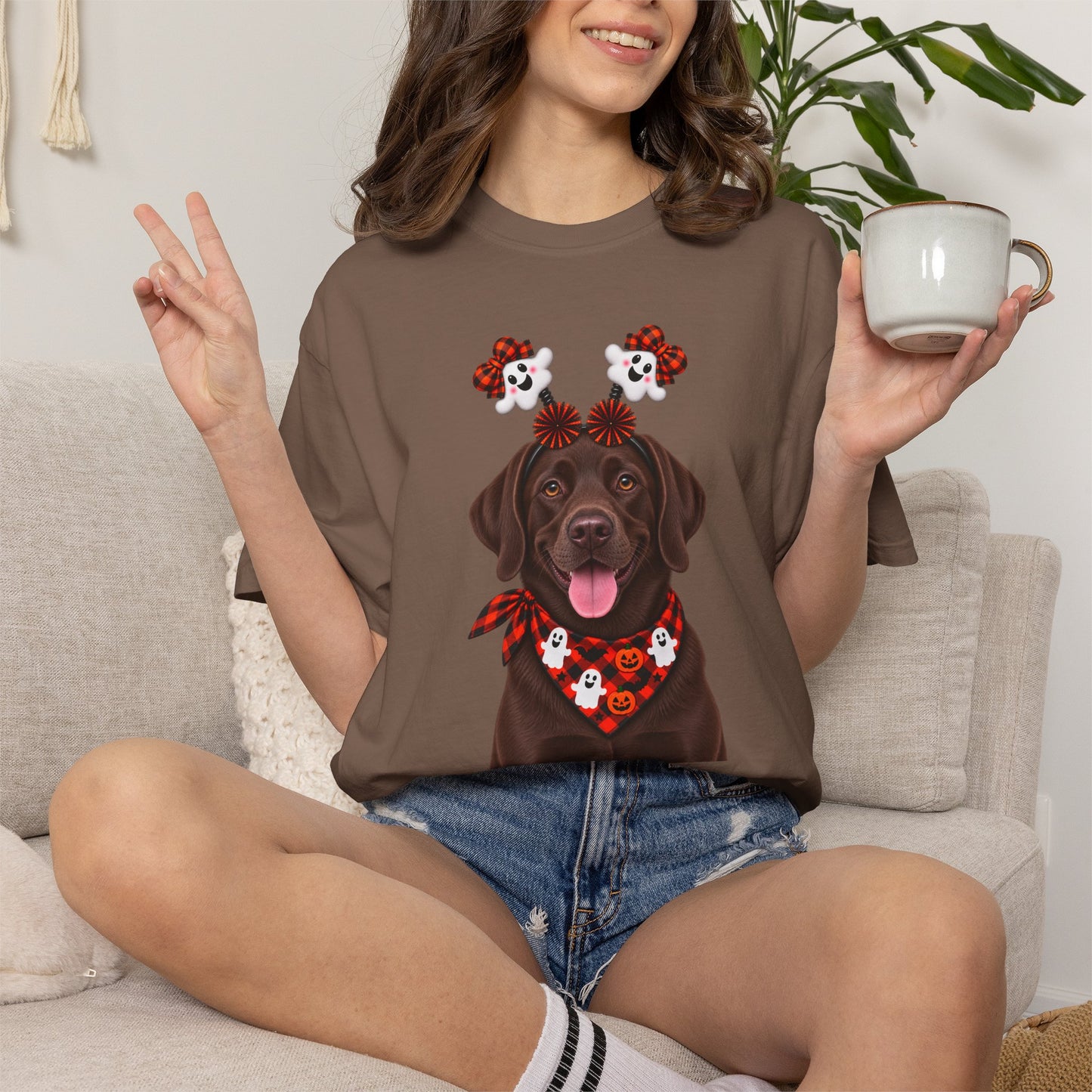 Chocolate Labrador Halloween