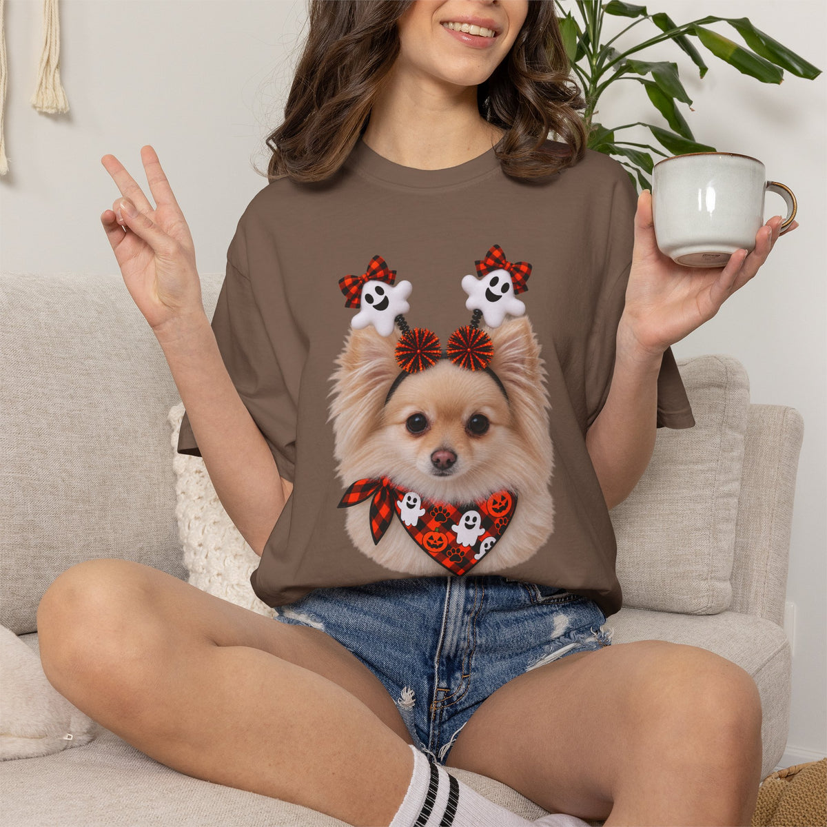 Tan/White Pomeranian Halloween