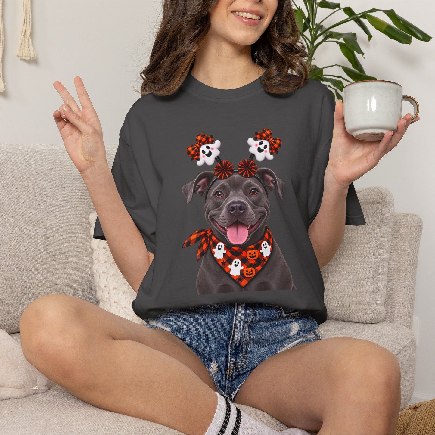 Blue/Gray Pitbull Halloween
