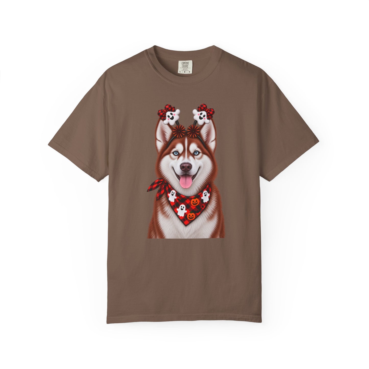 Red and white husky Halloween