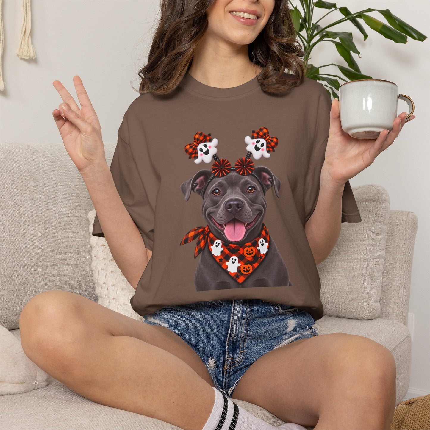 Blue/Gray Pitbull Halloween