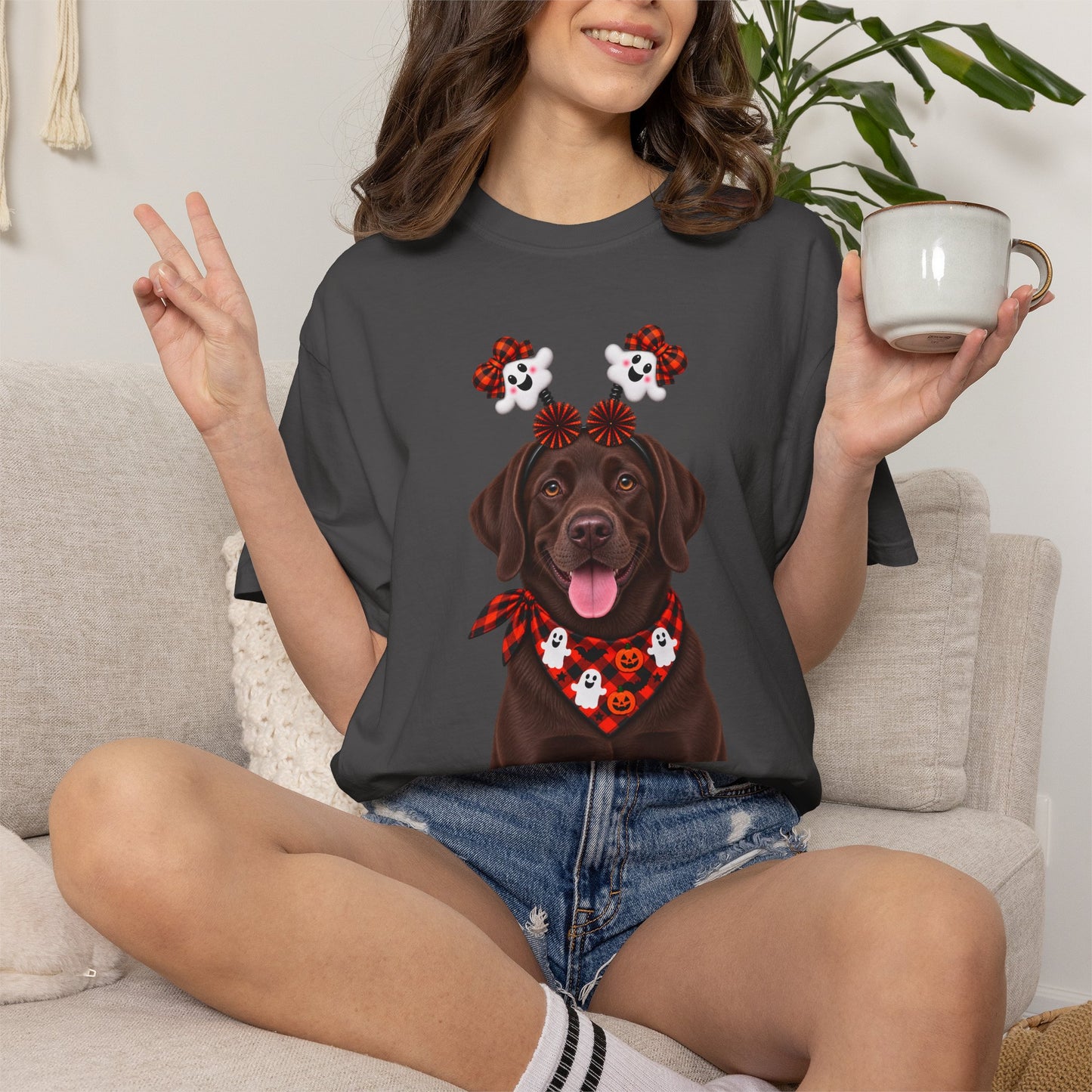 Chocolate Labrador Halloween