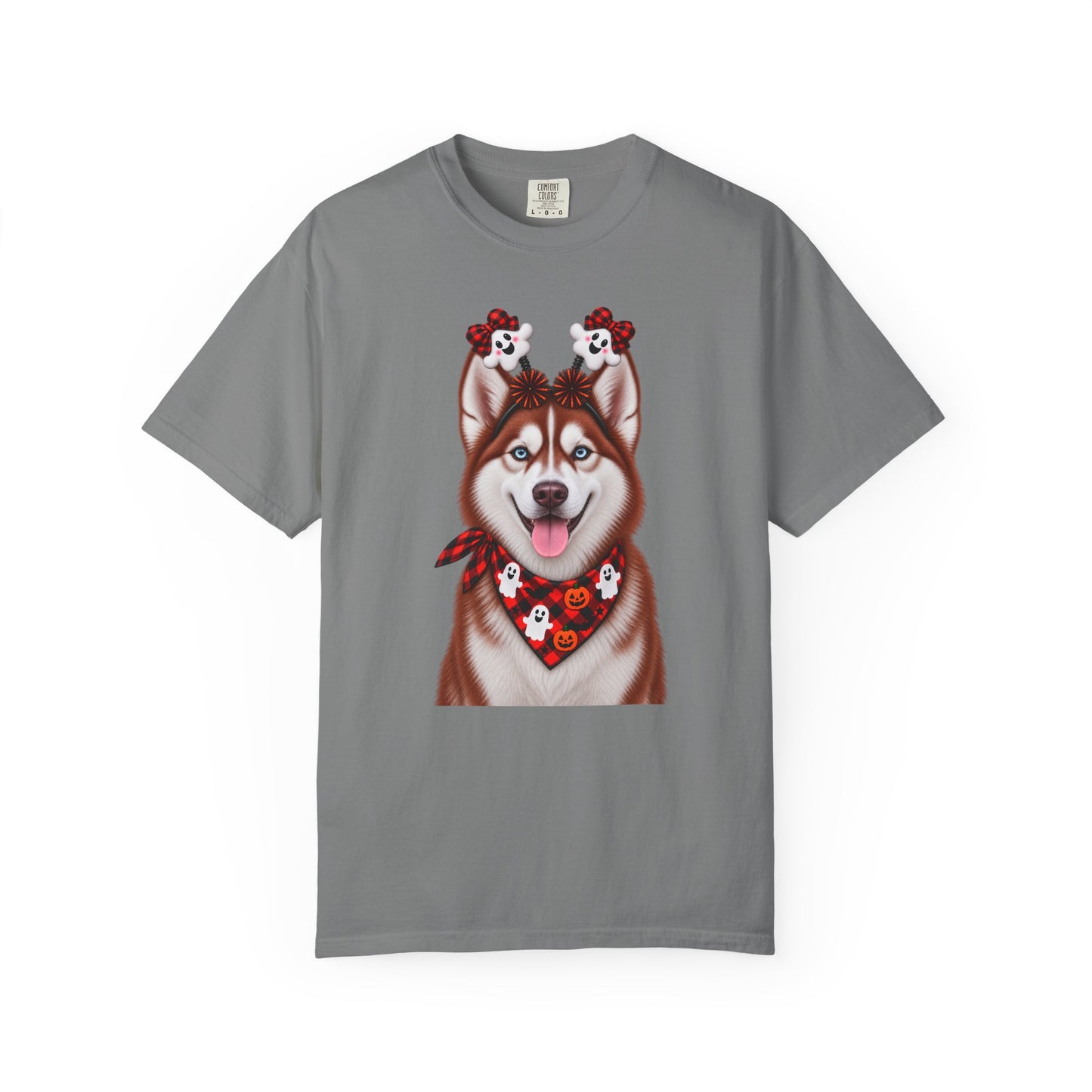 Red and white husky Halloween
