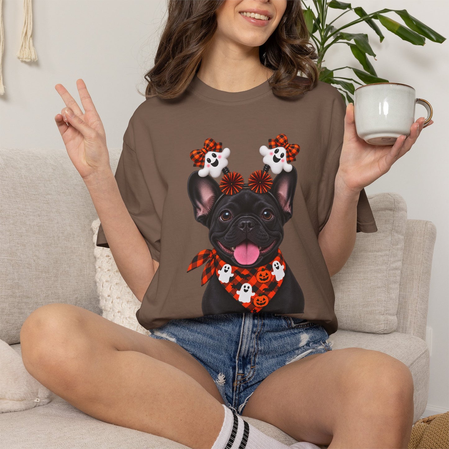 Black French bulldog Halloween