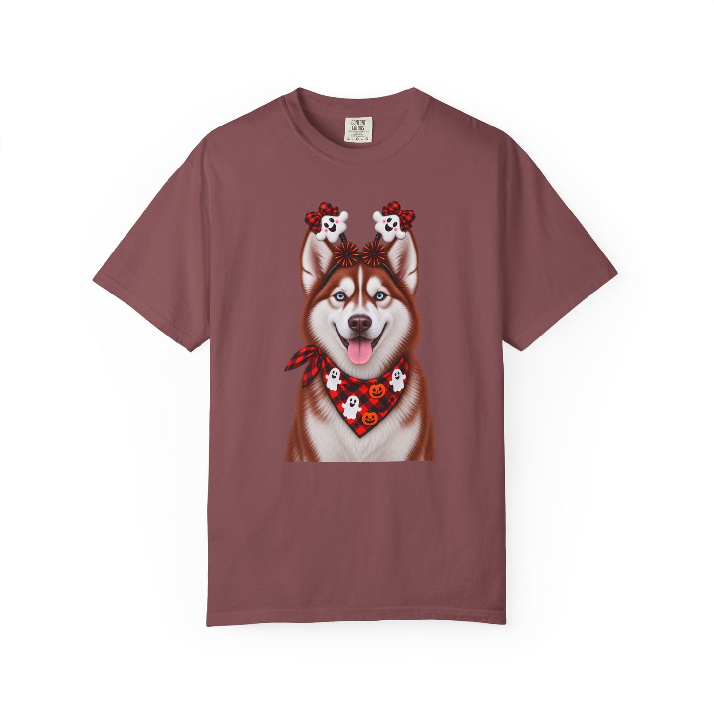 Red and white husky Halloween