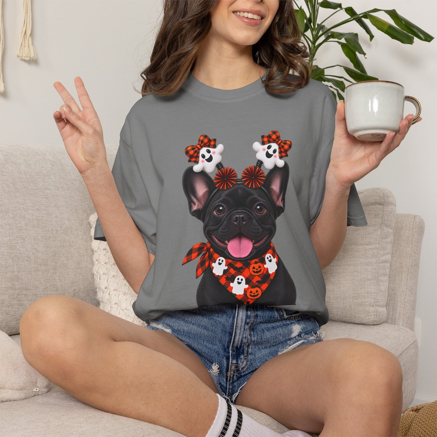 Black French bulldog Halloween