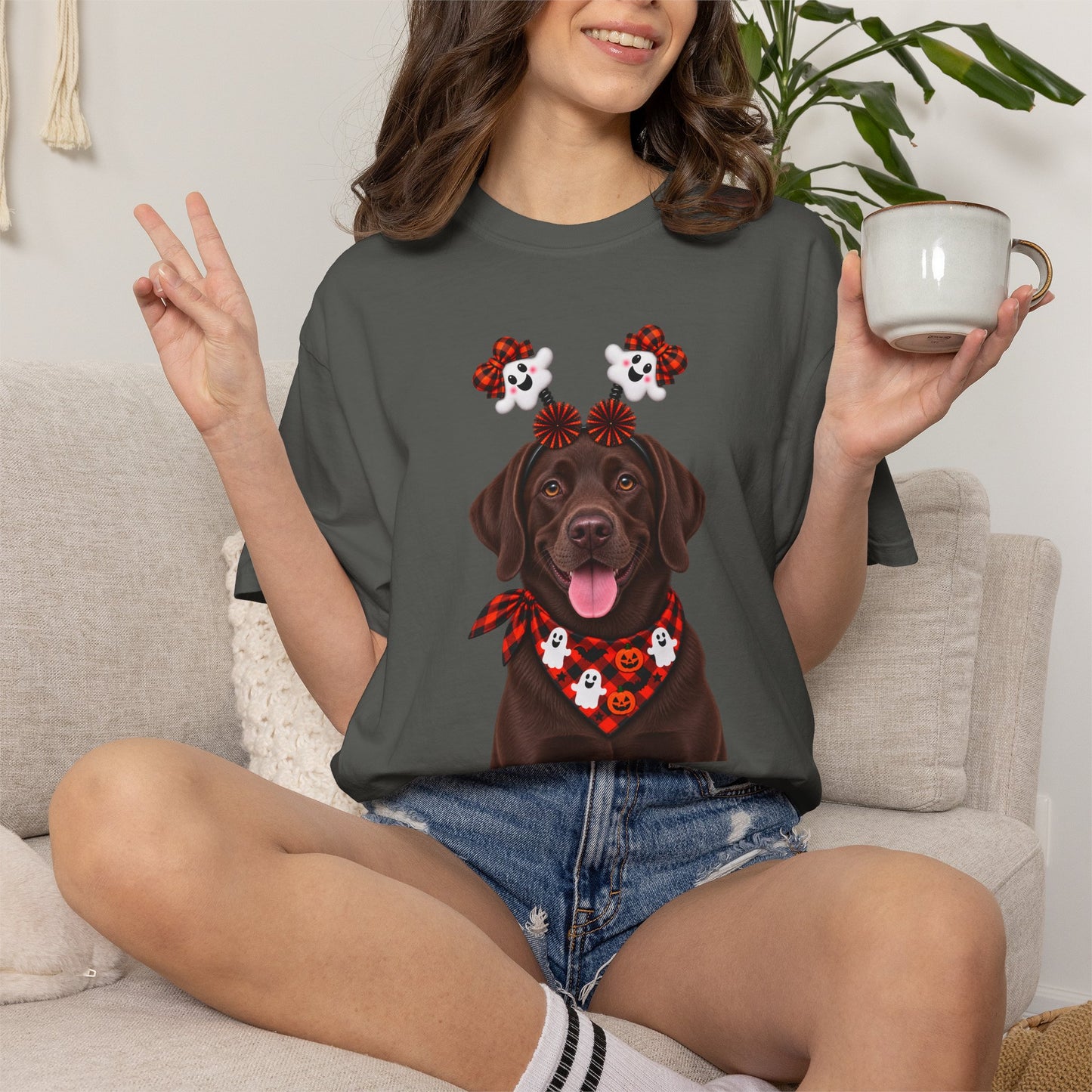 Chocolate Labrador Halloween