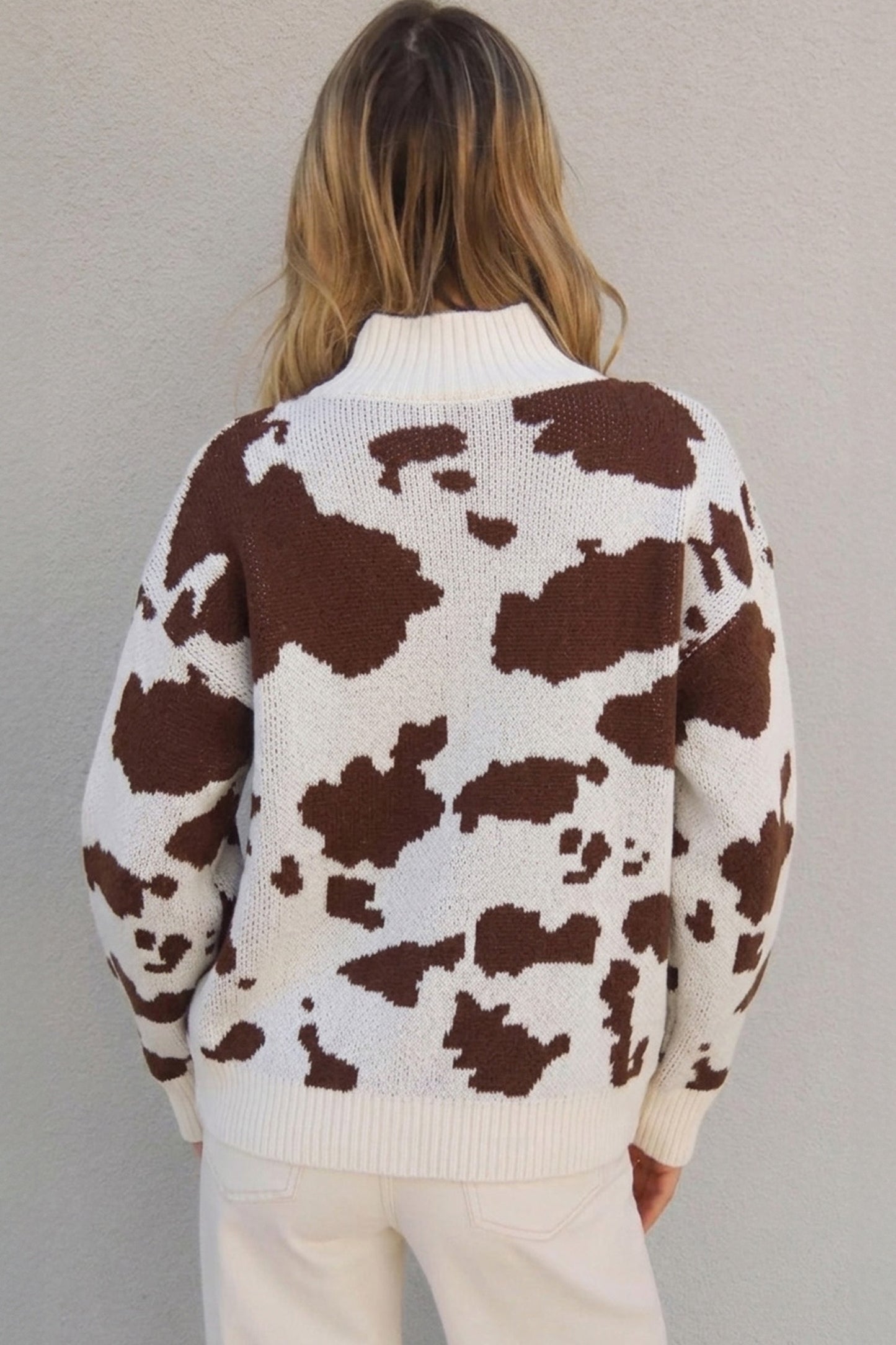 Western Cow Baggy Sweater