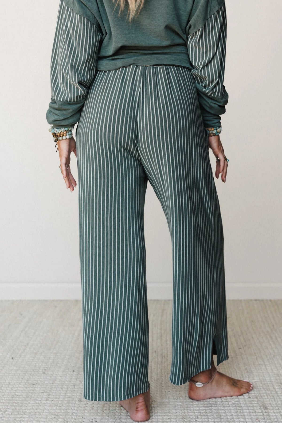 Green Bay Top/Pants 2pcs Set