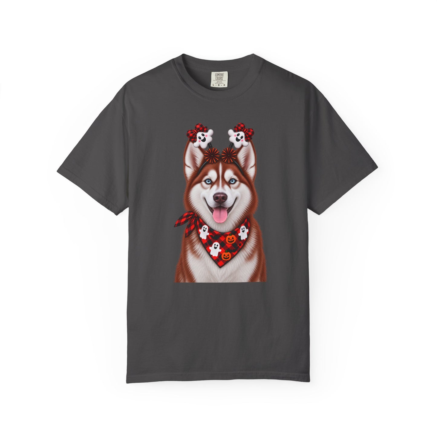 Red and white husky Halloween