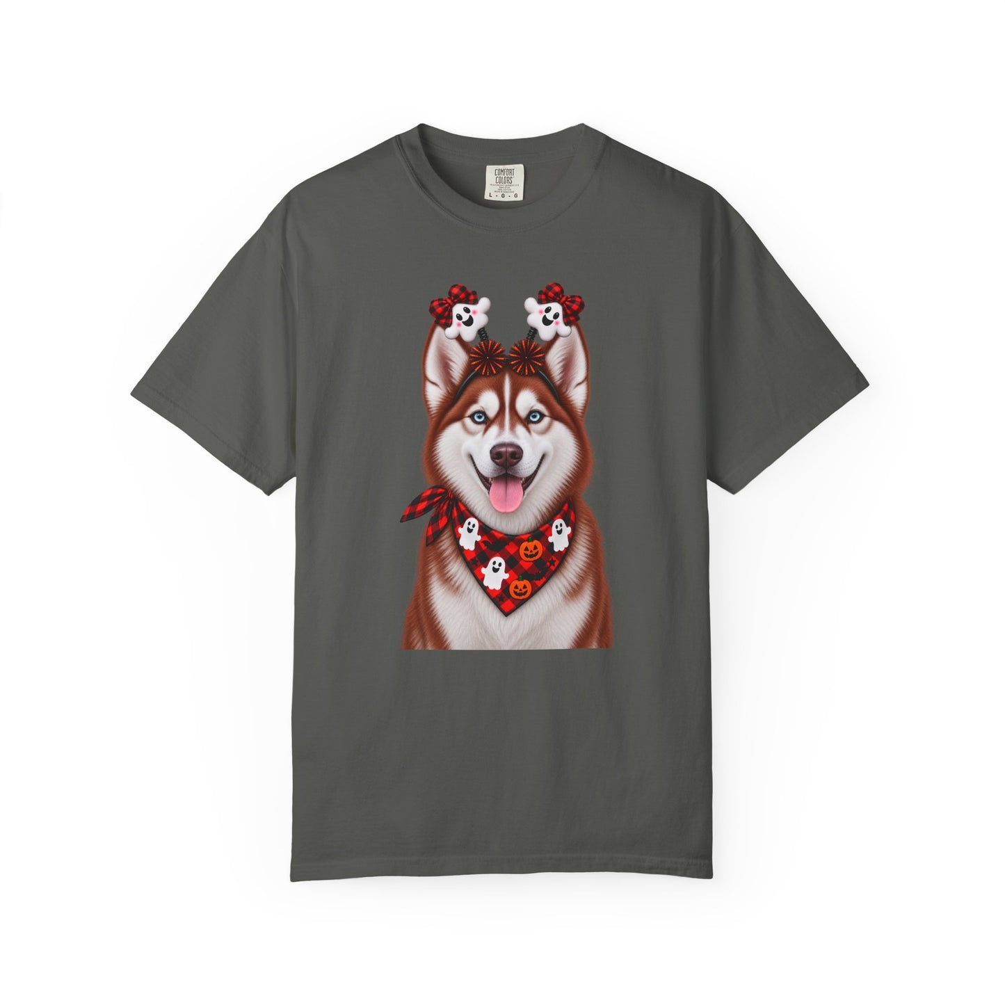 Red and white husky Halloween