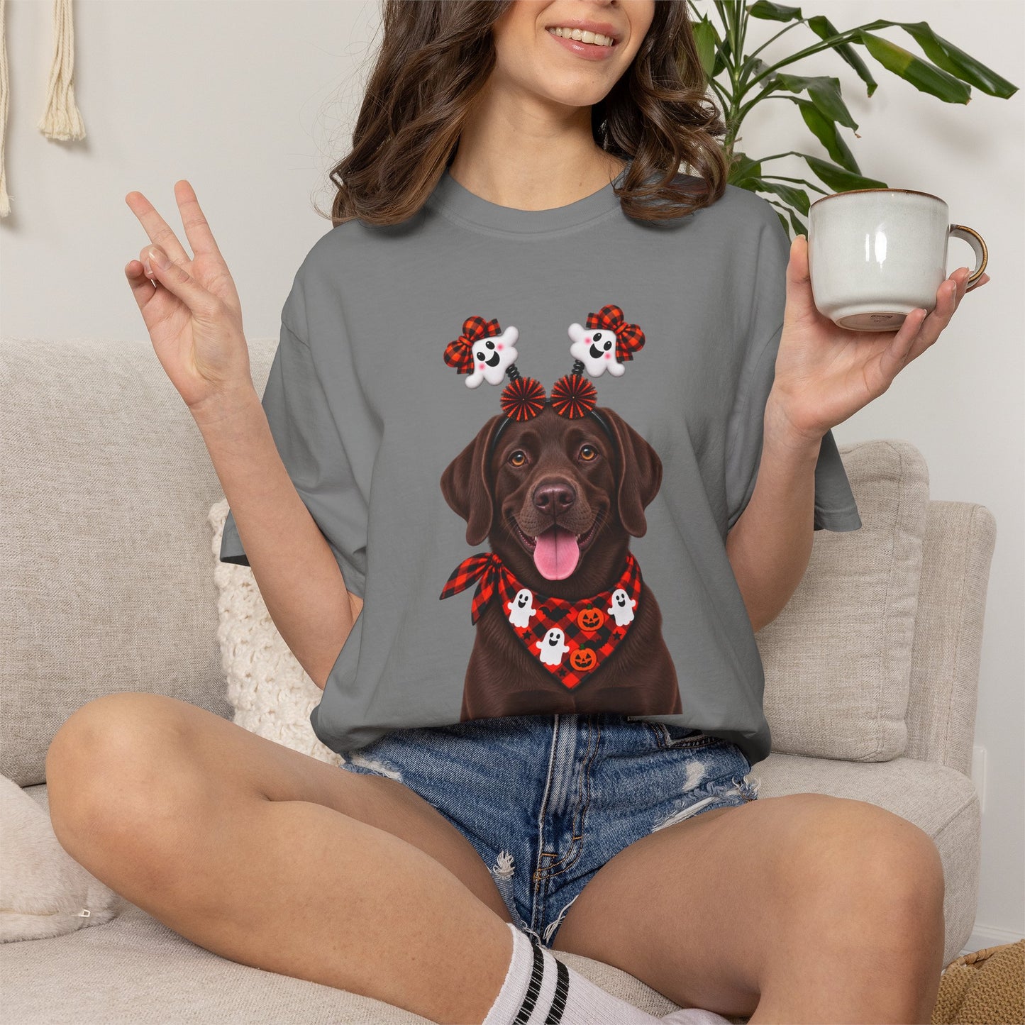 Chocolate Labrador Halloween