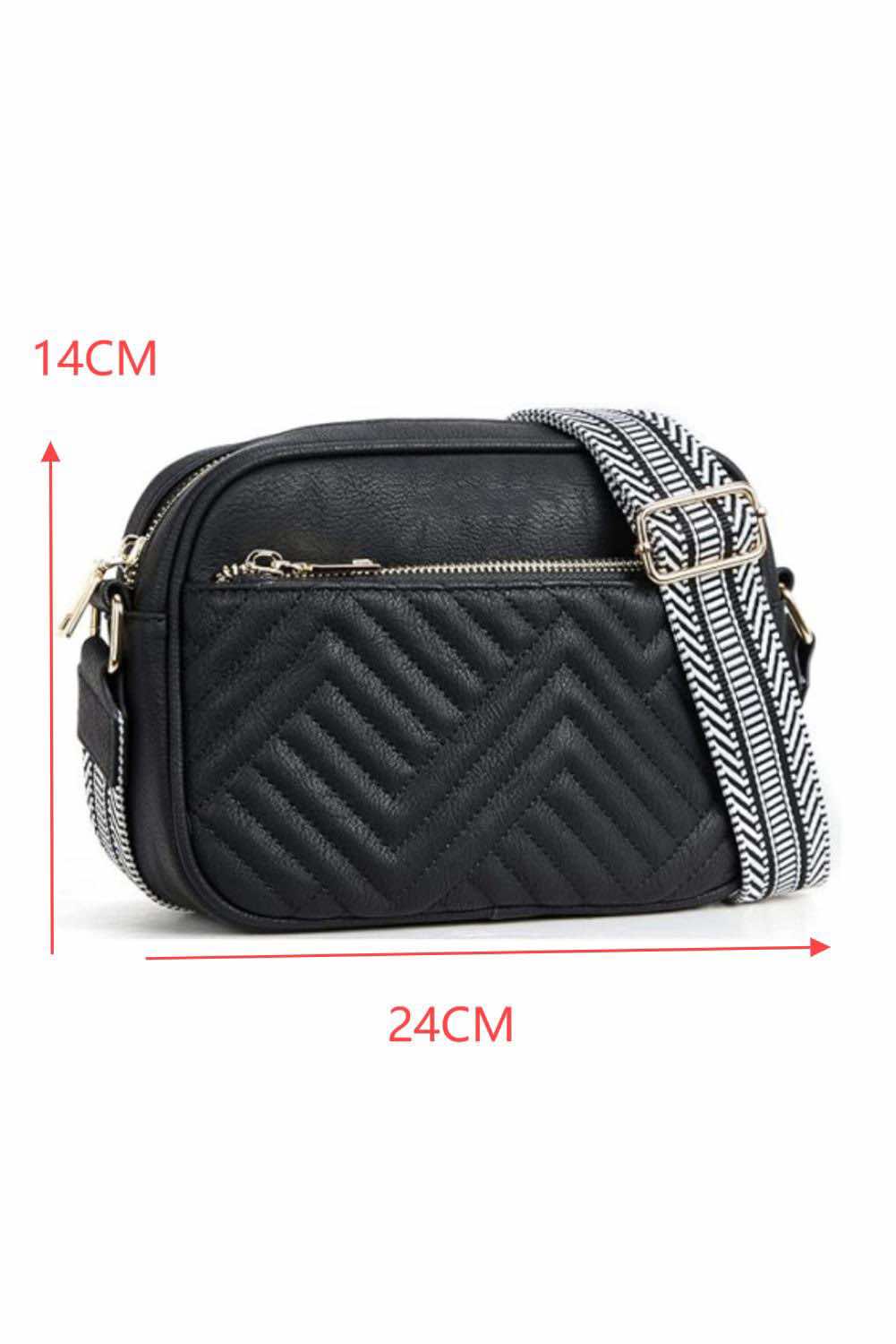 Black Quilted Crossbody Bag