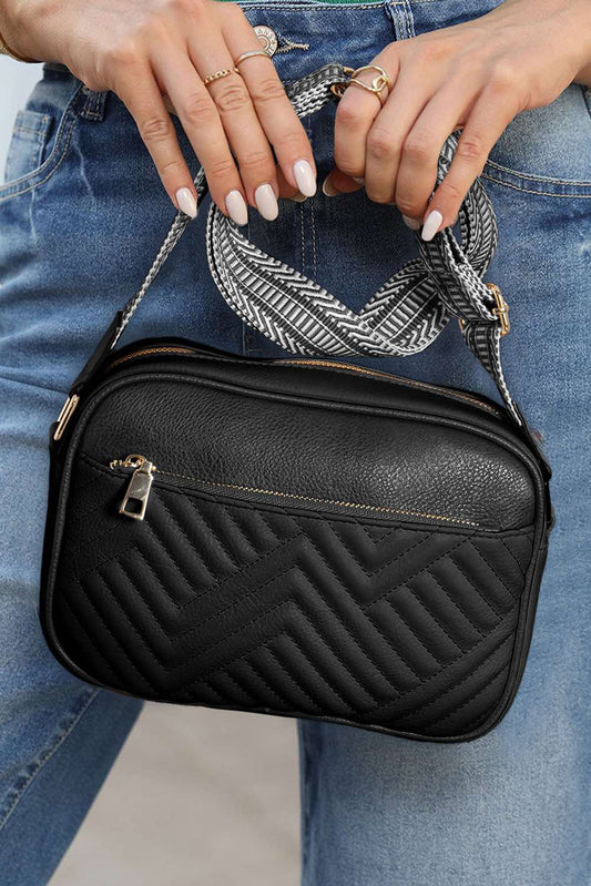 Black Quilted Crossbody Bag