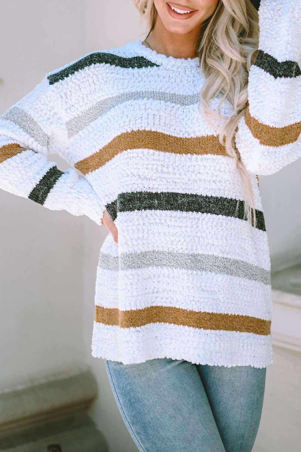 Popcorn Knit Sweater