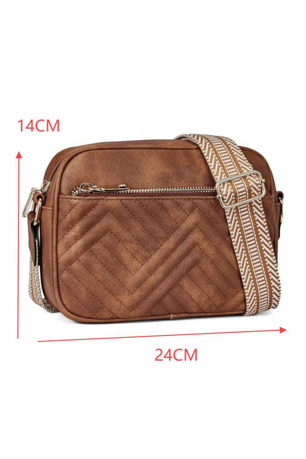 Chestnut Quilted Crossbody Bag