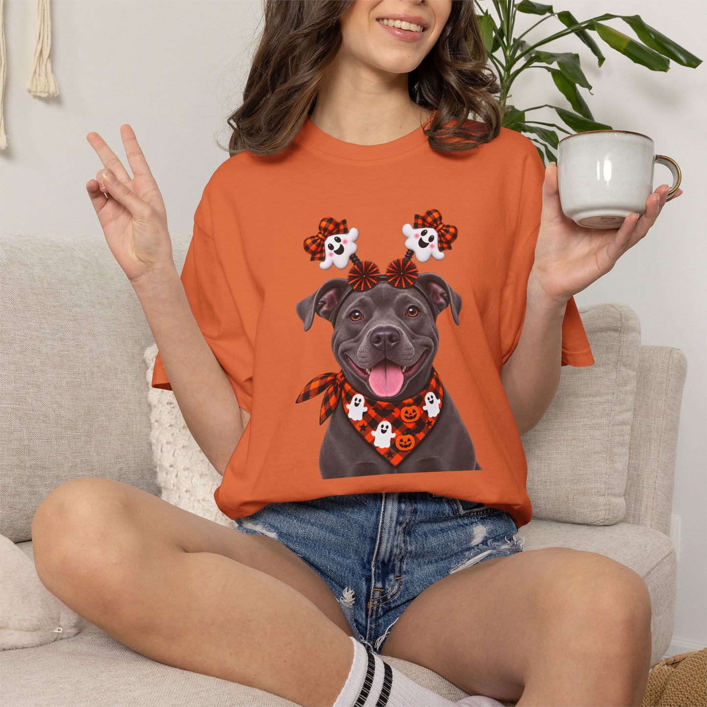 Blue/Gray Pitbull Halloween