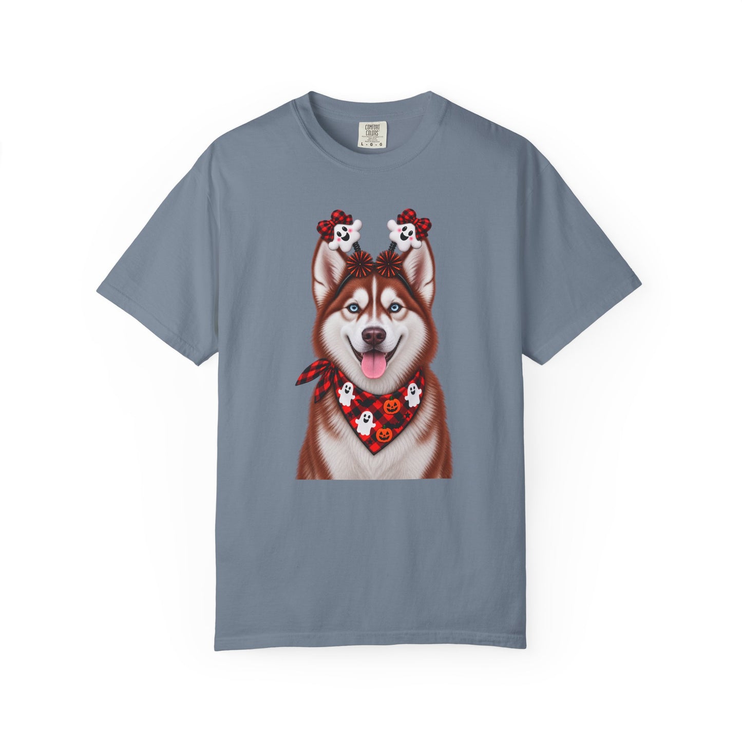 Red and white husky Halloween