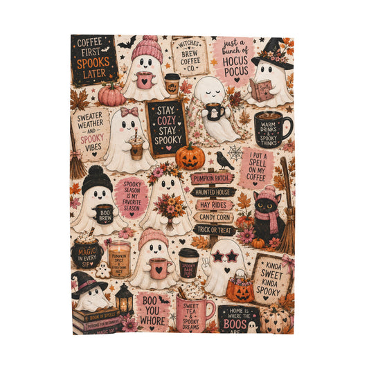 Cute Ghost Collage Blanket