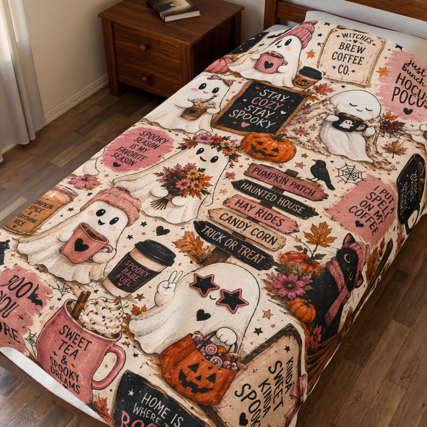 Cute Ghost Collage Blanket