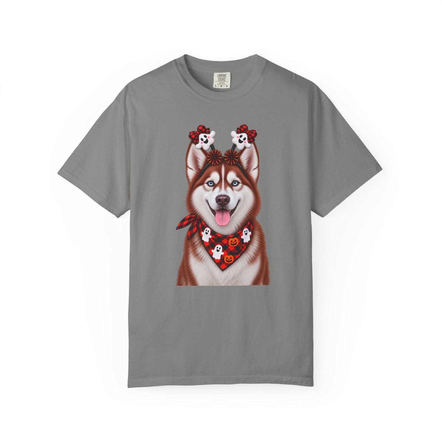 Red and white husky Halloween