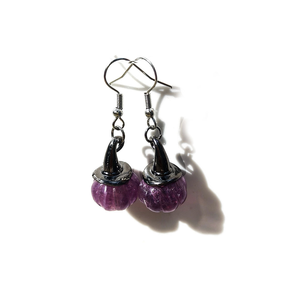 Crystal pumpkin earrings