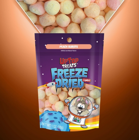 Peach Bursts - Freeze Dried Candy - 1oz