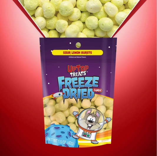 Sour Lemon Bursts - Freeze Dried Candy 1.5 oz