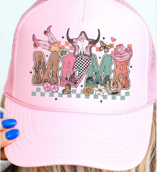 Outlaw Mama Otto Soft Pink Foam Front Trucker Hat