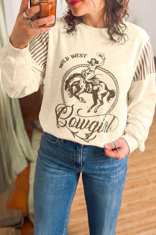 Western Print Top